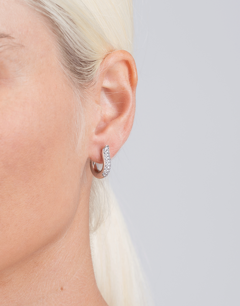 TAMARA COMOLLI-Medium Diamond Drop Hoop Earrings-WHITE GOLD