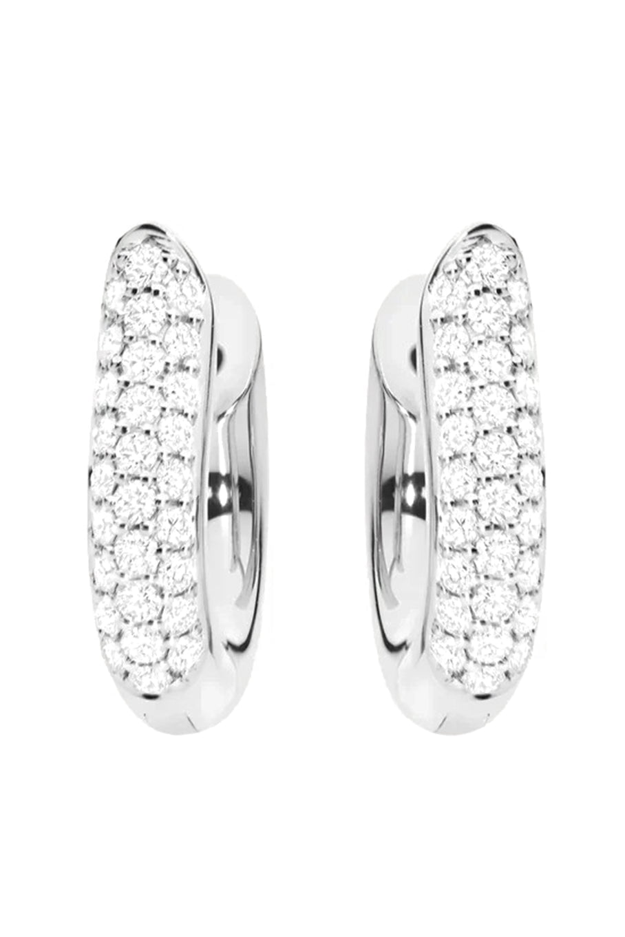 TAMARA COMOLLI-Medium Pave Diamond Drop Hoops-WHITE GOLD