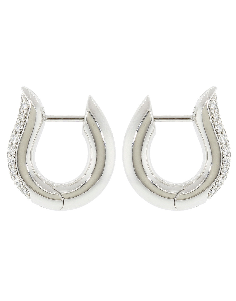 TAMARA COMOLLI-Small Pave Diamond Huggie Earrings-WHITE GOLD