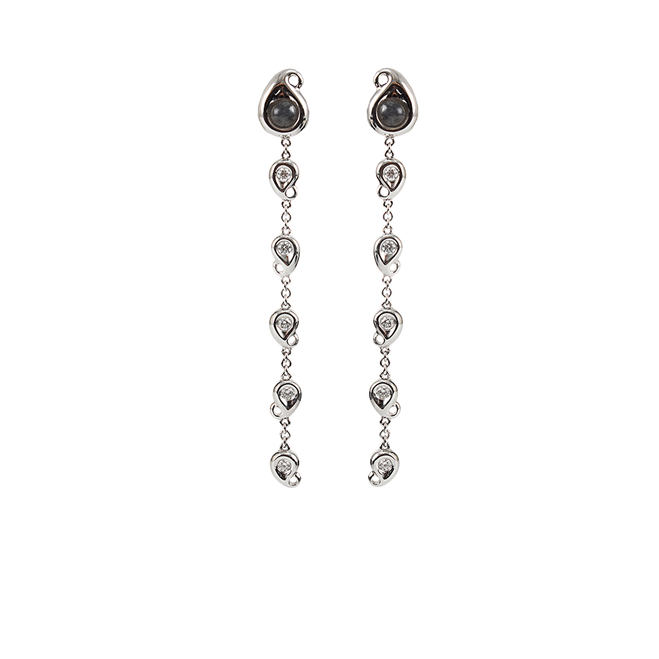 TAMARA COMOLLI-Paisley Labradorite and Diamond Drop Earrings-WHT GOLD
