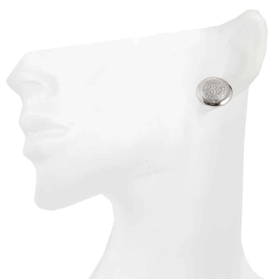 TAMARA COMOLLI-Sloppy Pave Diamond Stud Earrings-WHT GOLD