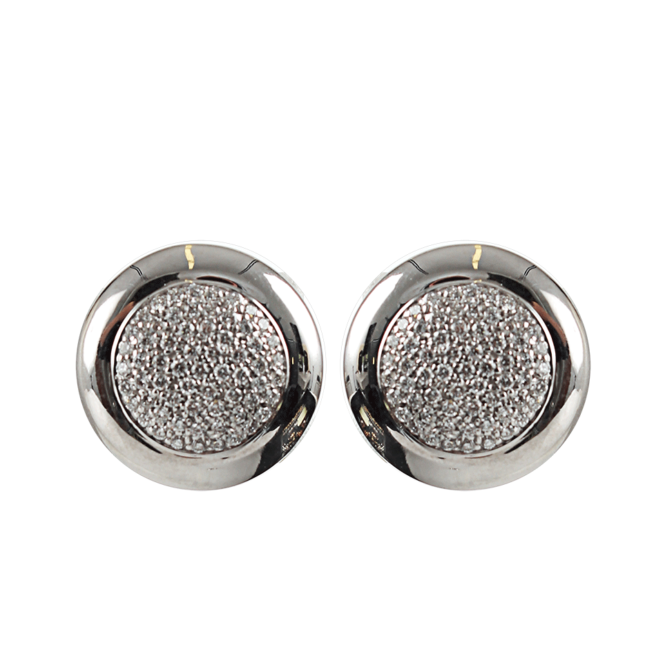 TAMARA COMOLLI-Sloppy Pave Diamond Stud Earrings-WHT GOLD
