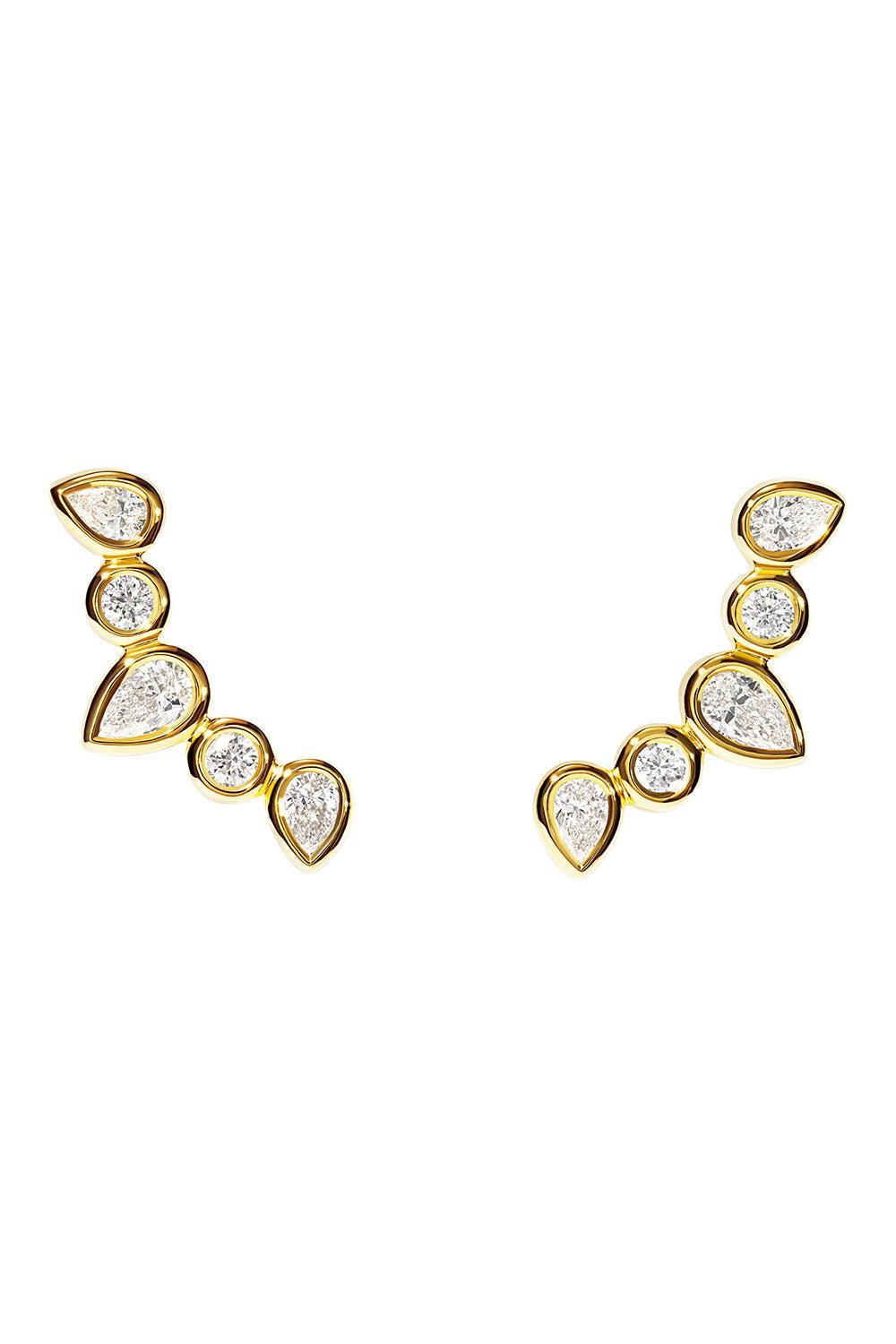 Diamond Gypsy Crawler Classic Earrings-YELLOW GOLD-JEWELRYFINE JEWELEARRING-TAMARA COMOLLI