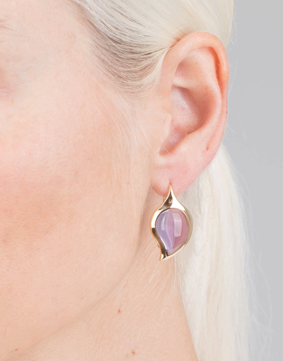 TAMARA COMOLLI-Large Amethyst Drop Earrings-YELLOW GOLD