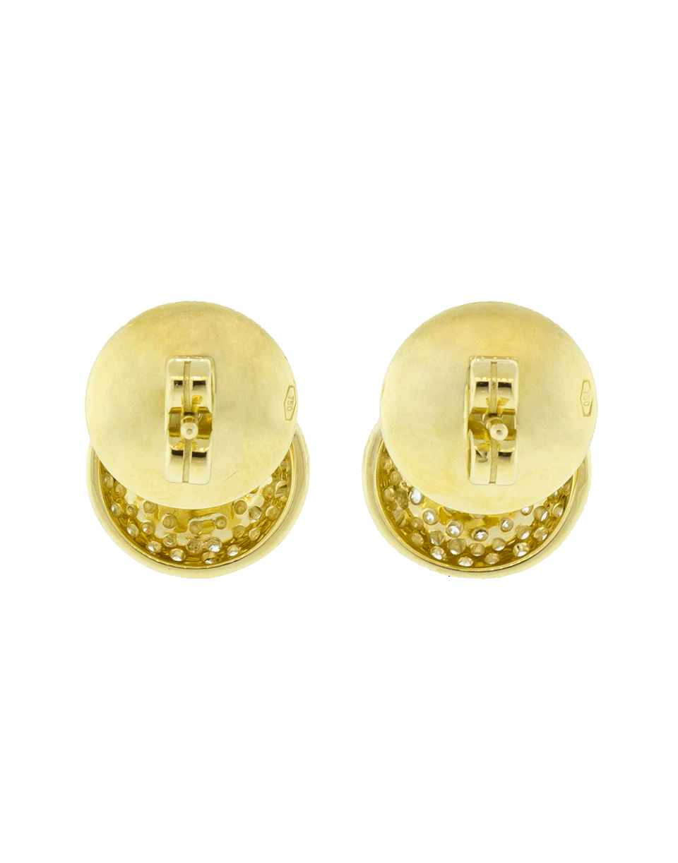 TAMARA COMOLLI-Large Pave Diamond Signature Earrings-YELLOW GOLD