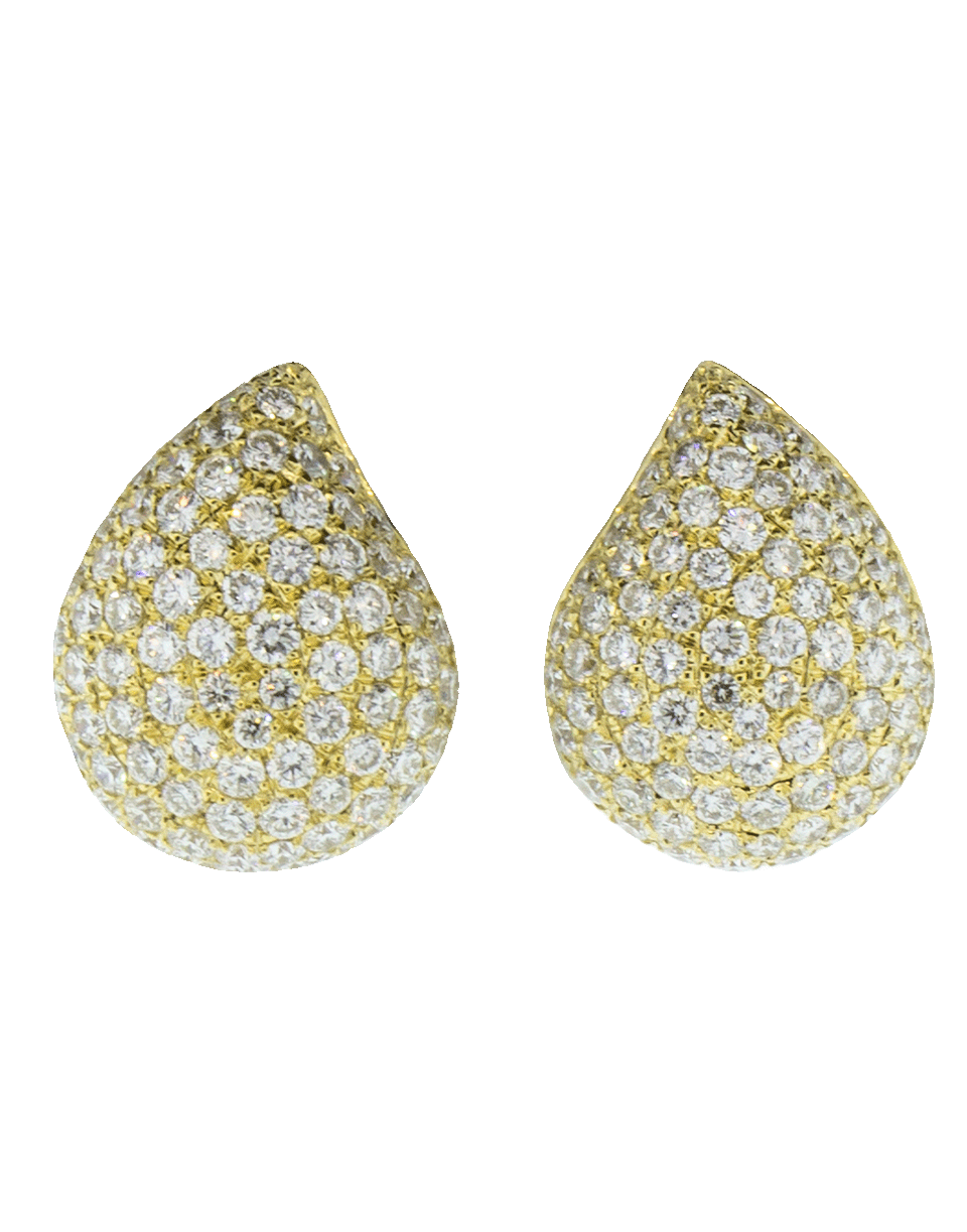TAMARA COMOLLI-Large Pave Diamond Signature Earrings-YELLOW GOLD