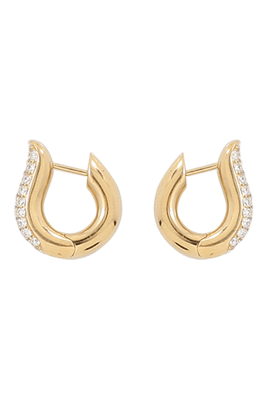 TAMARA COMOLLI-Medium Pave Diamond Drop Hoop Earrings-YELLOW GOLD