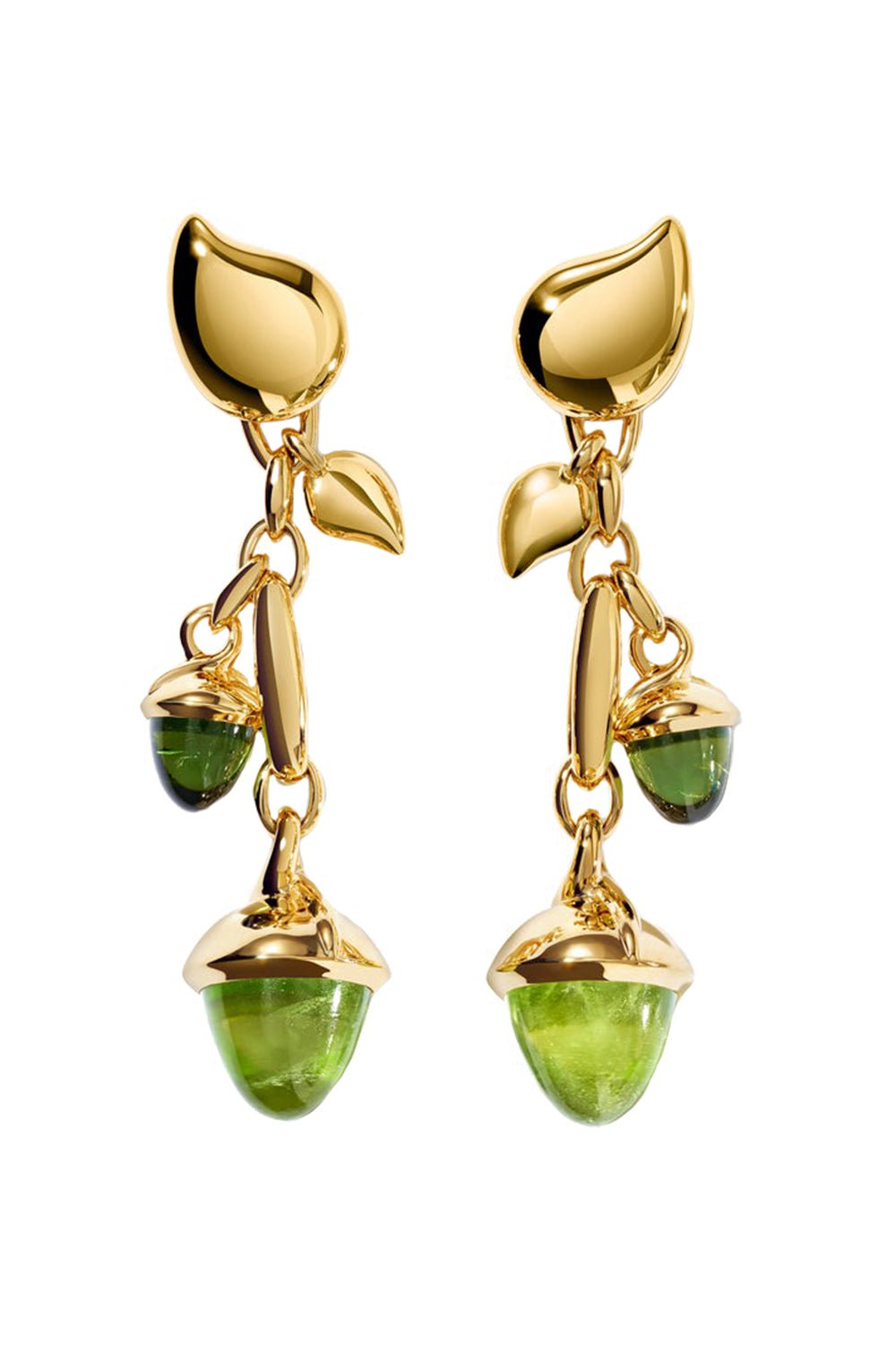 TAMARA COMOLLI-Rainforest Mikado Acorn Earrings-YELLOW GOLD