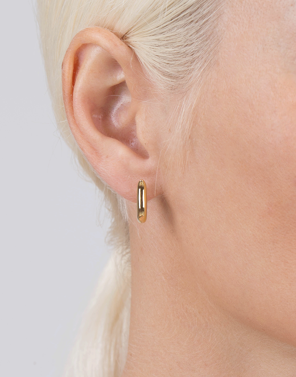 TAMARA COMOLLI-Small Drop Hoop Earrings-YELLOW GOLD