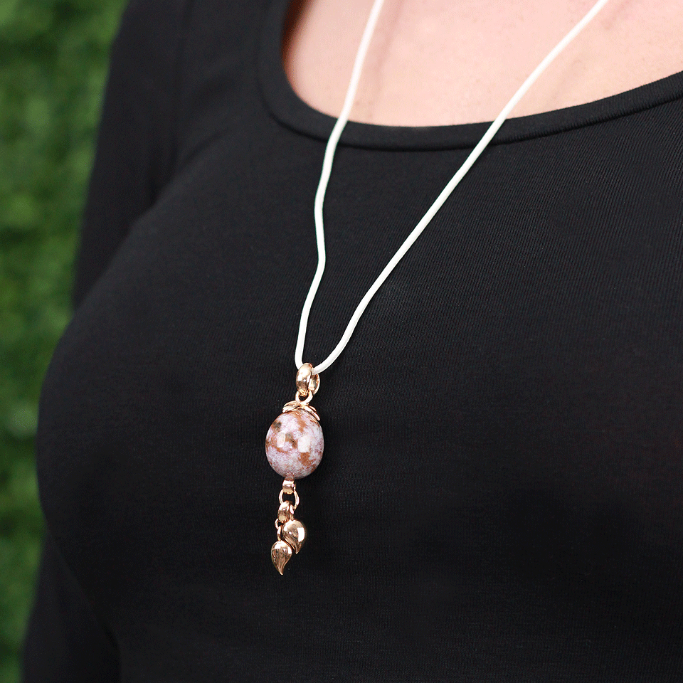 TAMARA COMOLLI-Ocean-Jasper Coconut Pendant-ROSE GLD