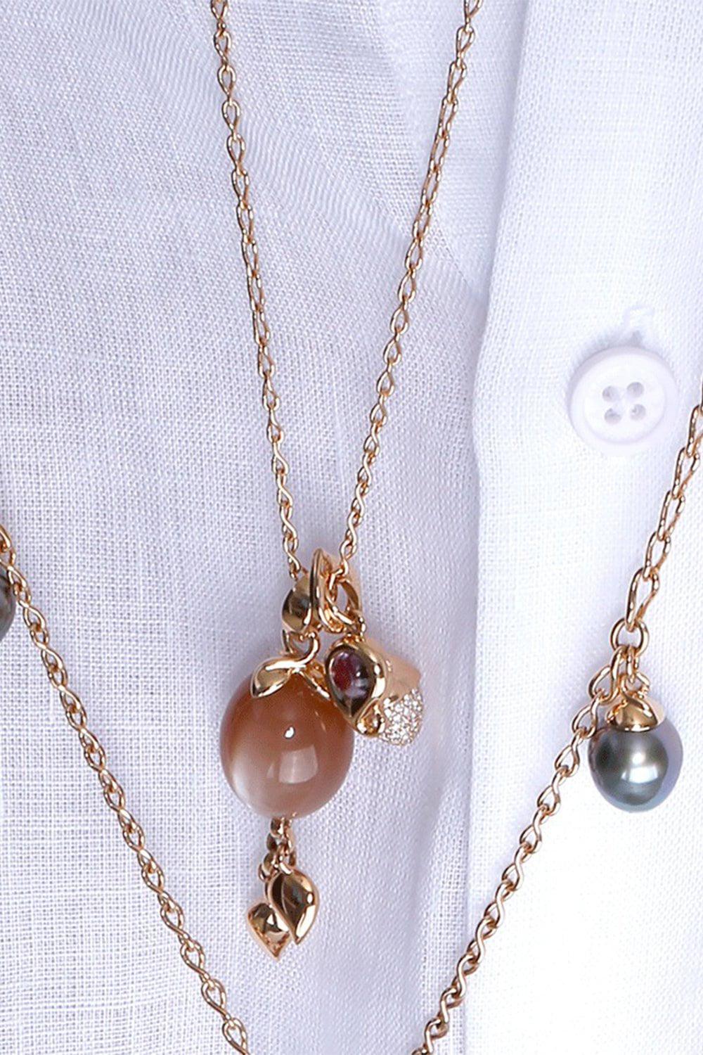 TAMARA COMOLLI-Eight Chain Necklace-ROSE GOLD