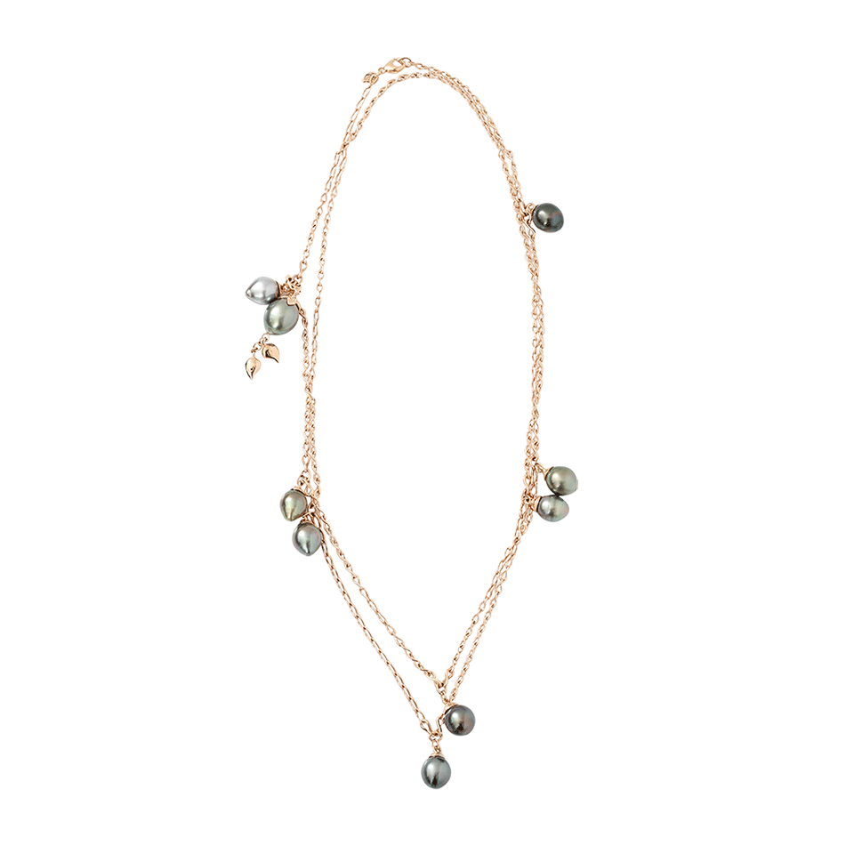 TAMARA COMOLLI-Tahitian Pearl Station Necklace-ROSE GOLD