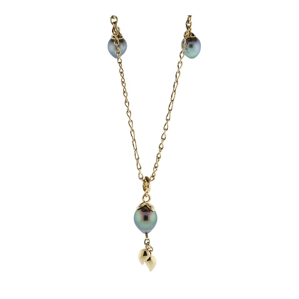 TAMARA COMOLLI-Tahitian Pearl Station Necklace-ROSE GOLD