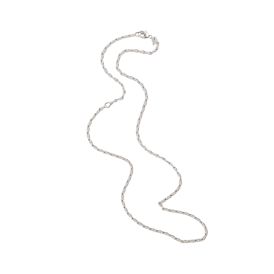 TAMARA COMOLLI-Adjustable Eight Link Chain Necklace-WHITE GOLD