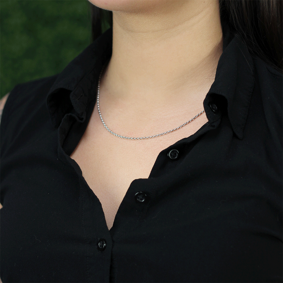 TAMARA COMOLLI-Belchor Adjustable Chain Necklace-WHITE GOLD
