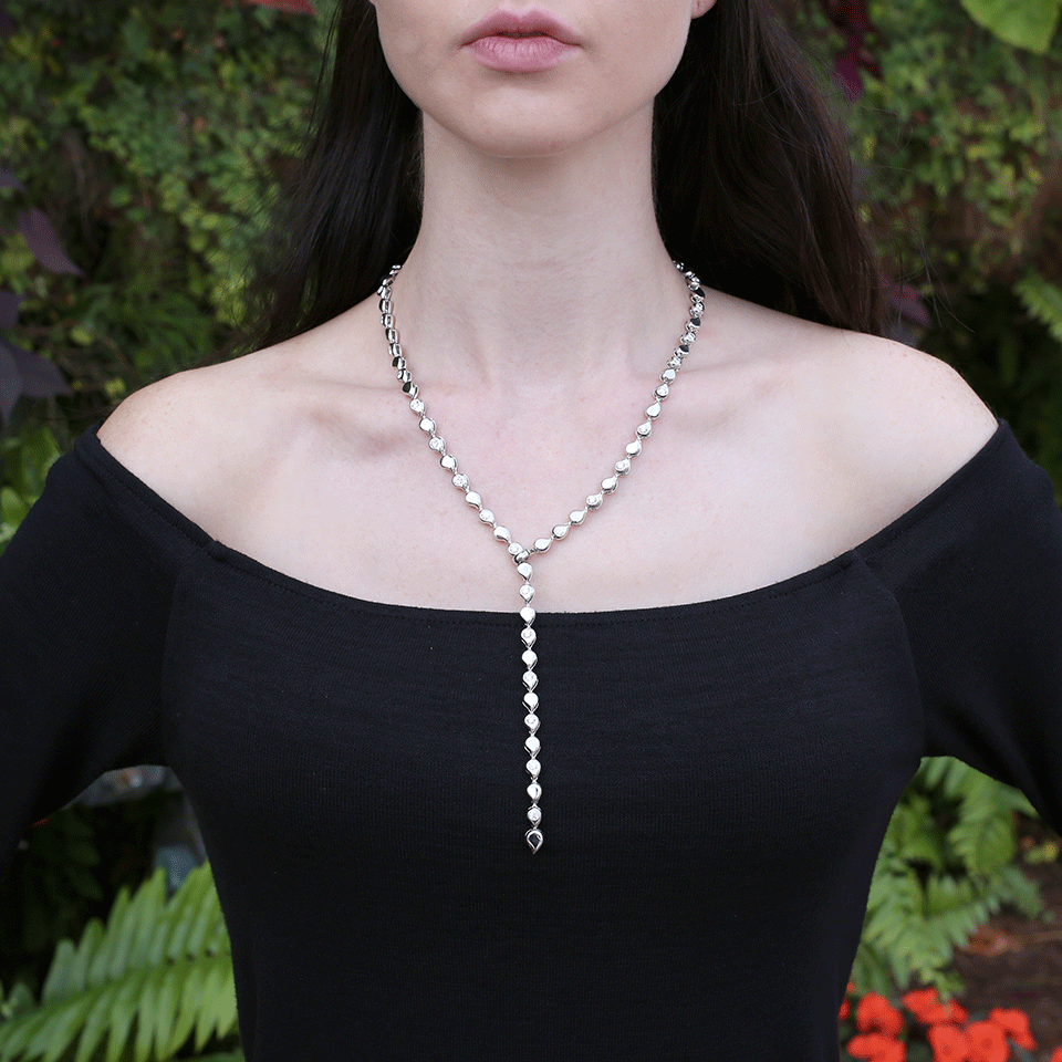 TAMARA COMOLLI-Collier Snowflakes Riviere Necklace-WHITE GOLD