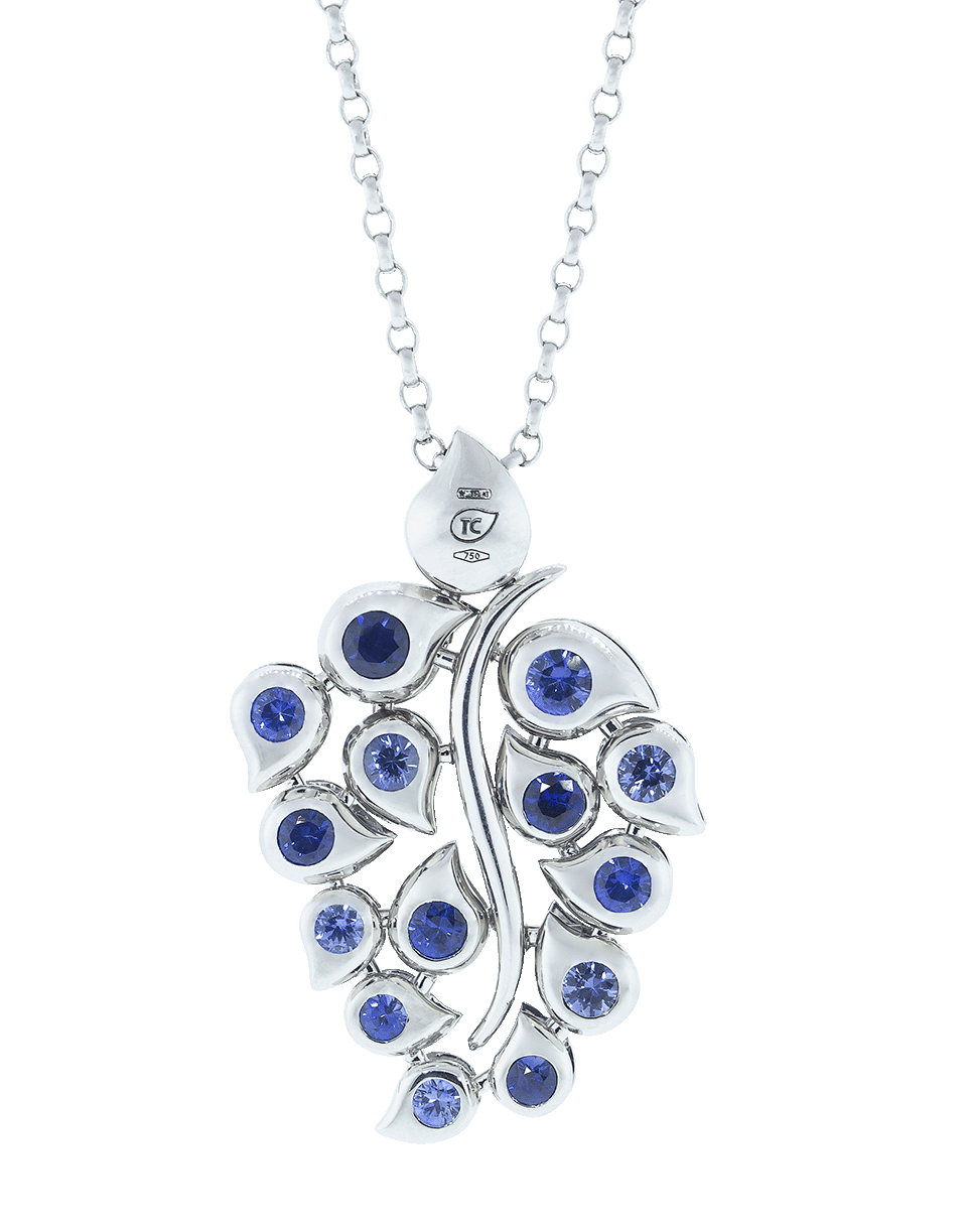 TAMARA COMOLLI-Diamonds and Sky Sapphires Snowflake Leaf-WHITE GOLD