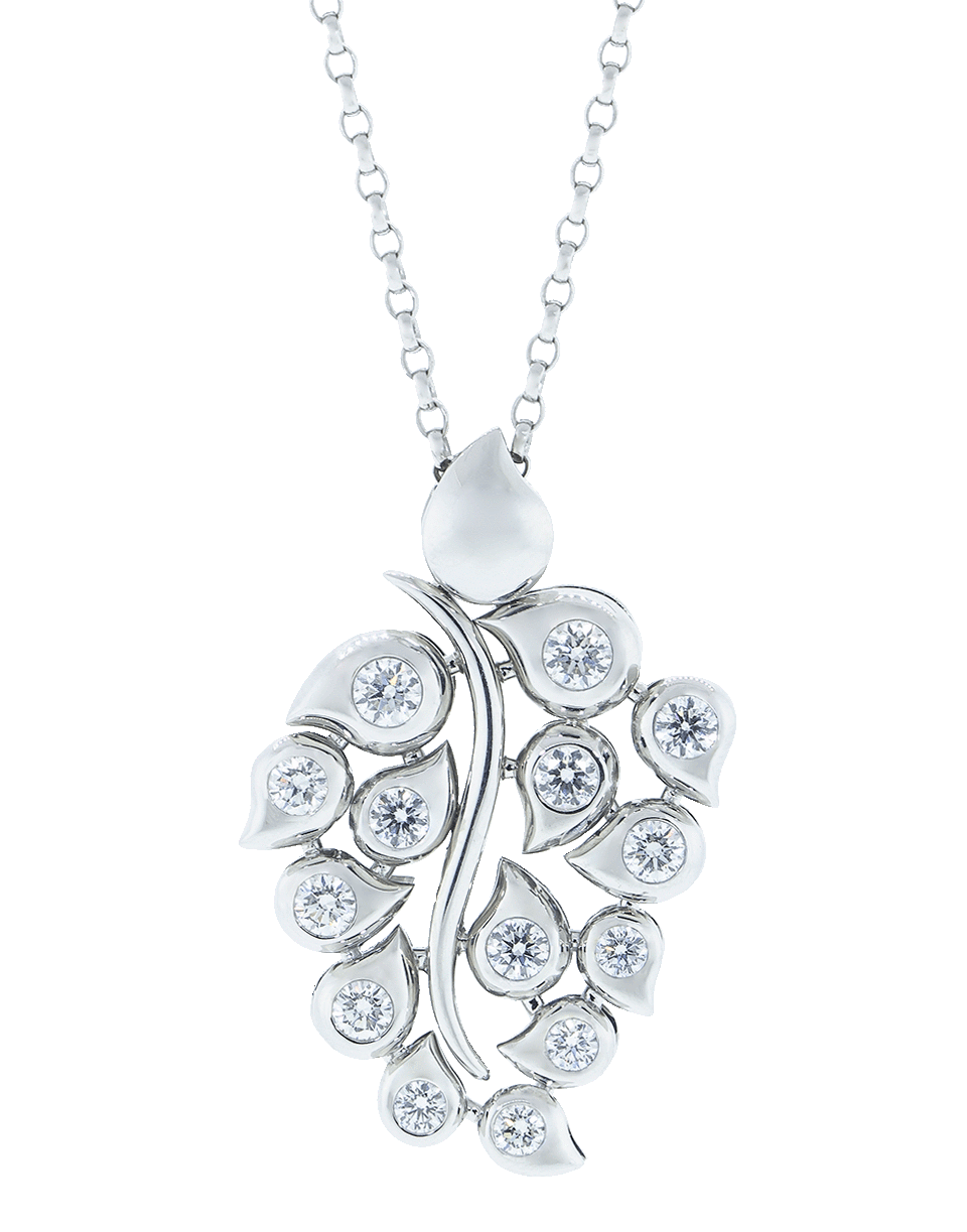TAMARA COMOLLI-Diamonds and Sky Sapphires Snowflake Leaf-WHITE GOLD
