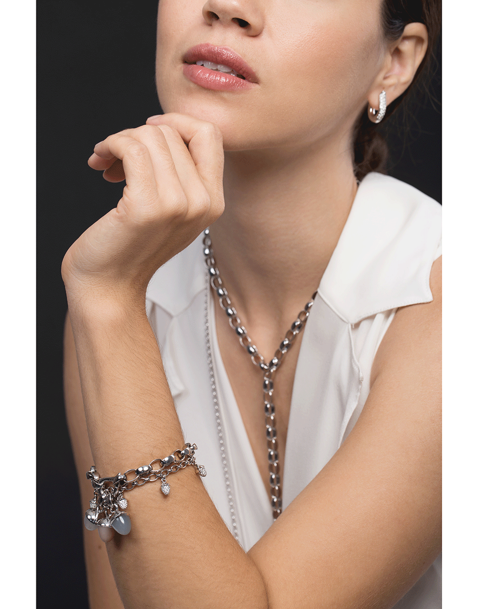 TAMARA COMOLLI-White Gold Signature Chain Necklace-WHITE GOLD