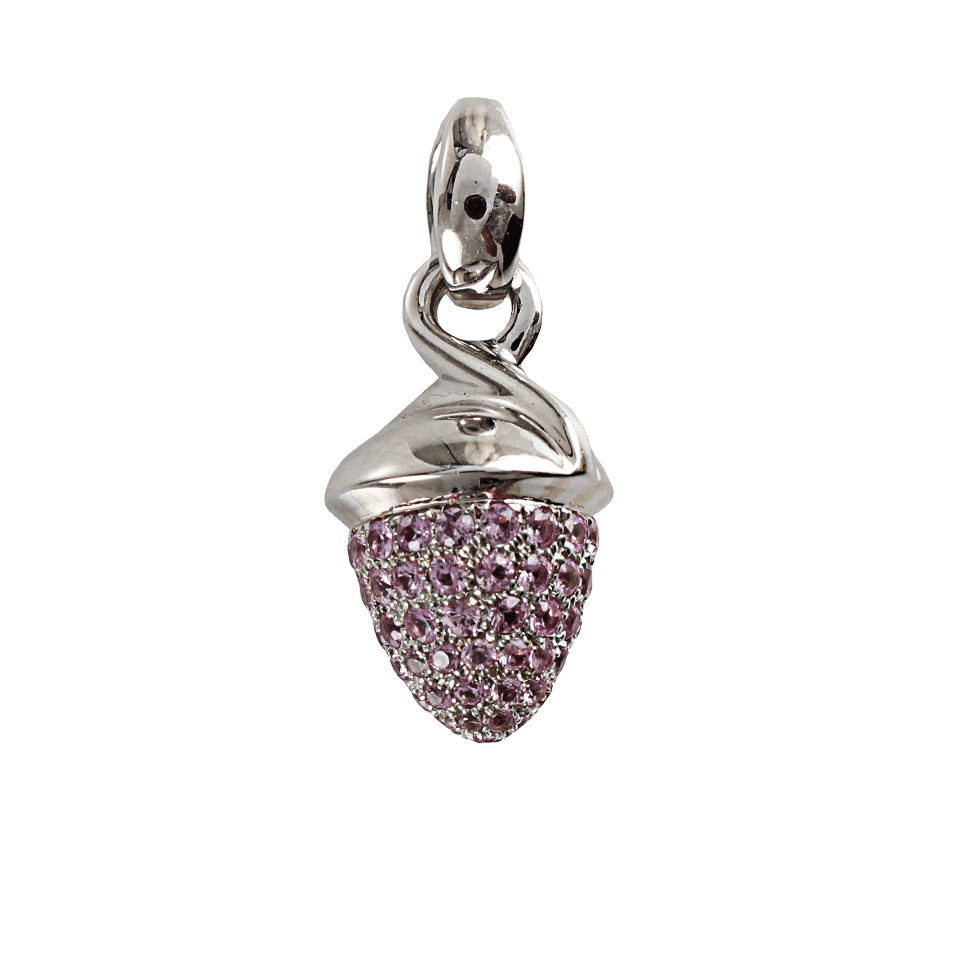 TAMARA COMOLLI-Pink-Sapphire Pave Pendant-WHT GOLD