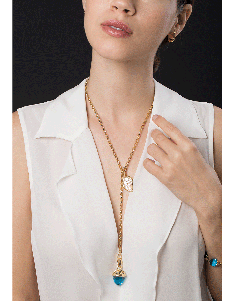 TAMARA COMOLLI-Lariat Necklace-YELLOW GOLD