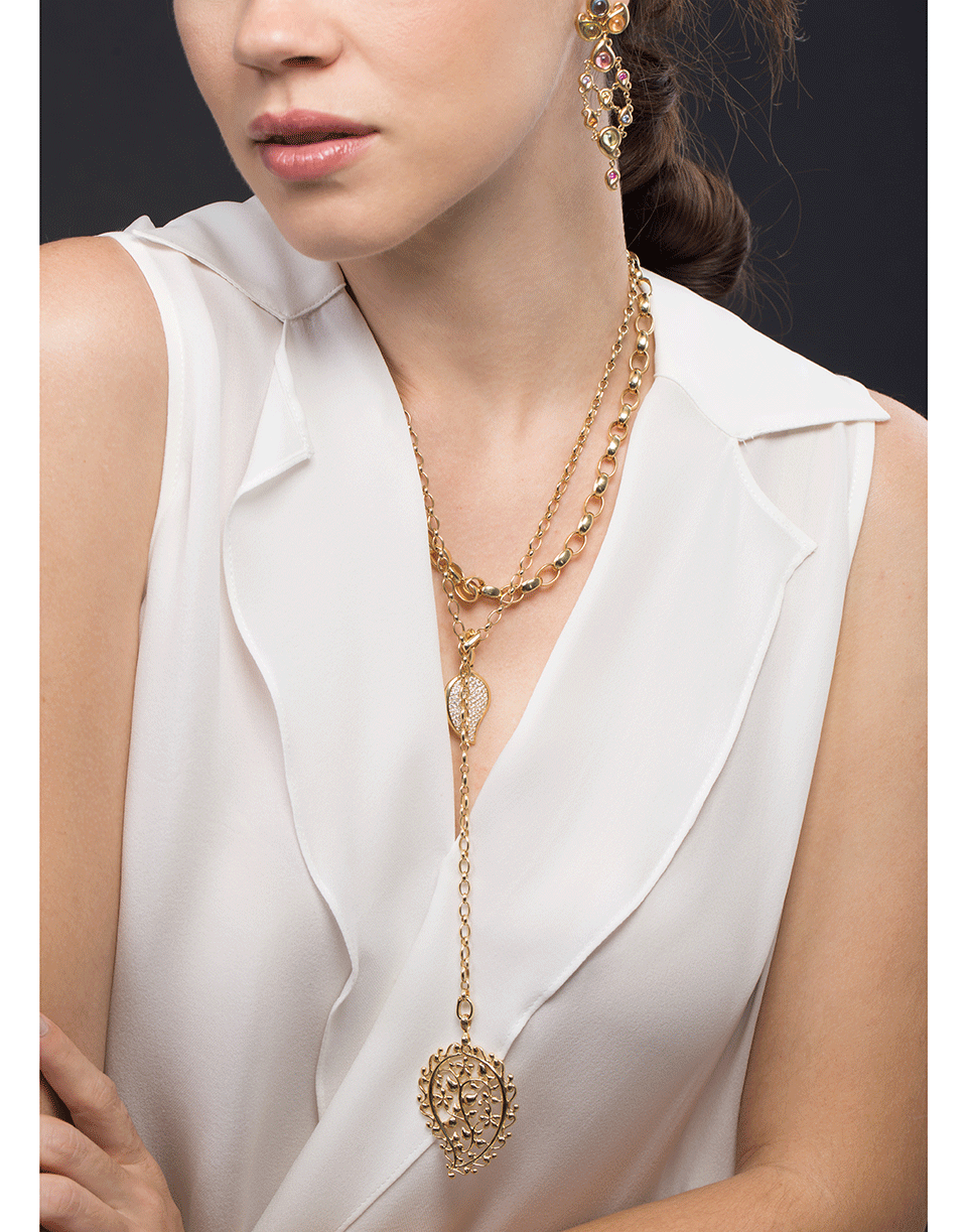 TAMARA COMOLLI-Lariat Necklace-YELLOW GOLD