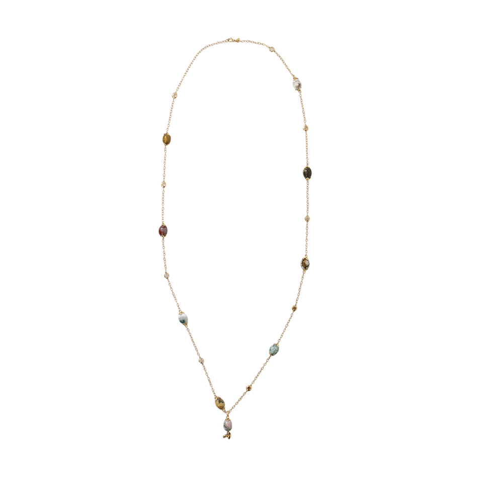 TAMARA COMOLLI-Ocean Jasper Hippie Necklace-YELLOW GOLD