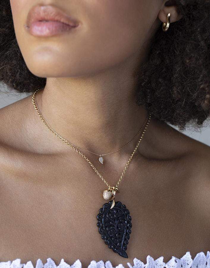 TAMARA COMOLLI-Yellow Gold Pave Diamond Drop Sparkle Chain-YELLOW GOLD