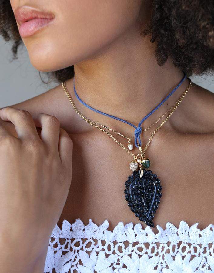 TAMARA COMOLLI-Green-Tourmaline Flamenco Pendant-YLLW GLD