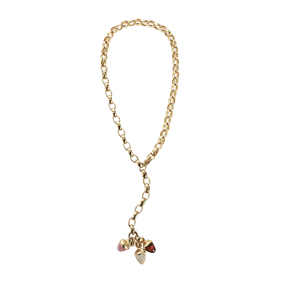 TAMARA COMOLLI-Miniroulette Necklace with Two Clasps-YLW GOLD