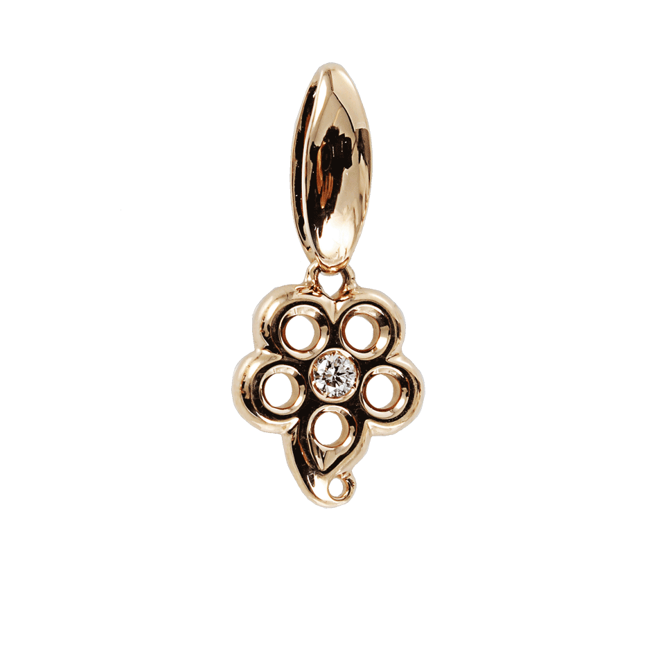 TAMARA COMOLLI-Diamond Paisley Flower Pendant-R GOLD