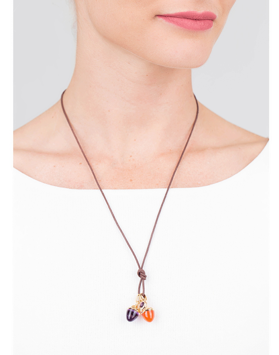 TAMARA COMOLLI-Amethyst Paisley Pendant-ROSE GOLD