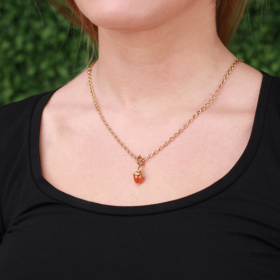 TAMARA COMOLLI-Carnelian Mikado Flamenco Pendant-ROSE GOLD
