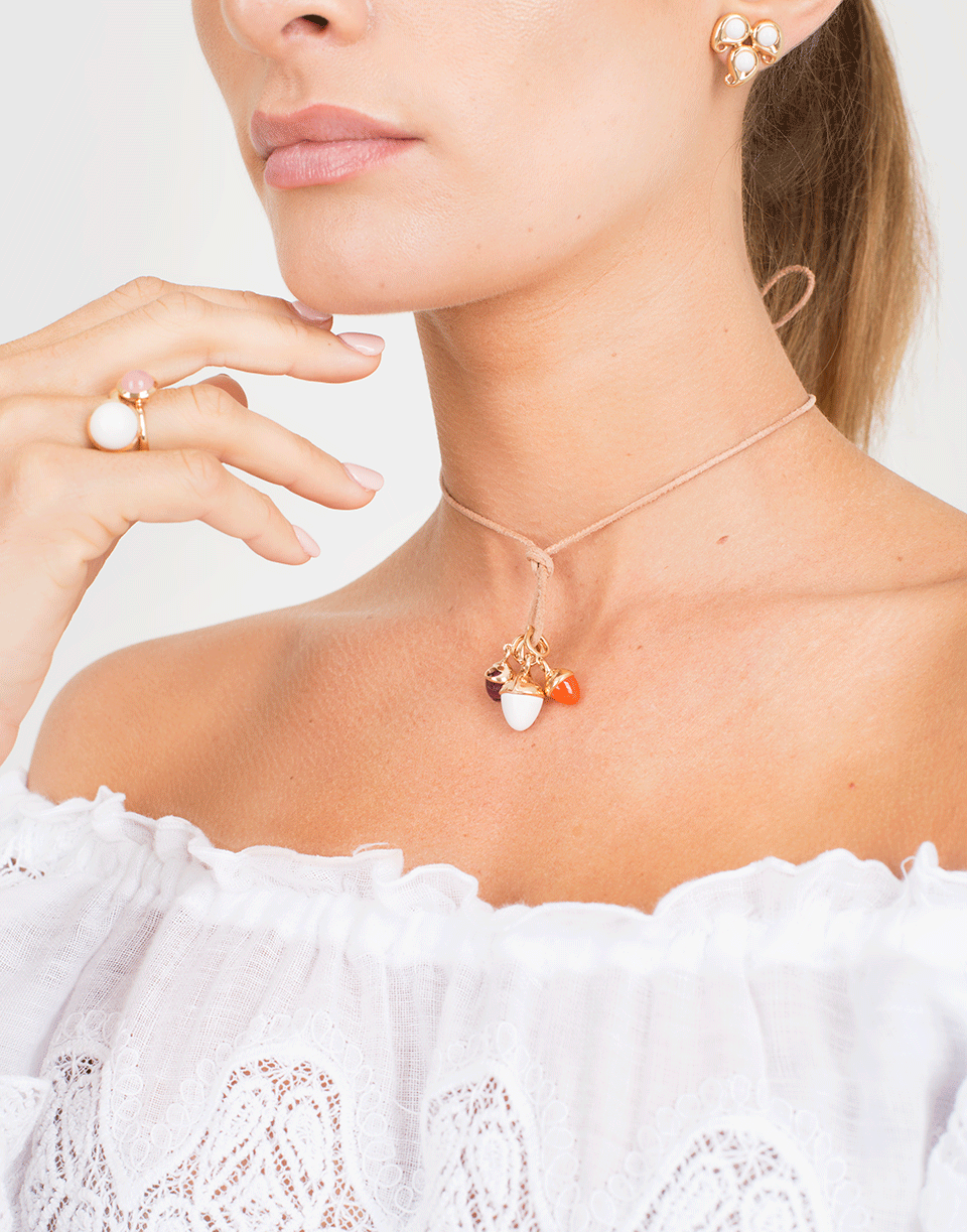 TAMARA COMOLLI-Carnelian Mikado Flamenco Pendant-ROSE GOLD
