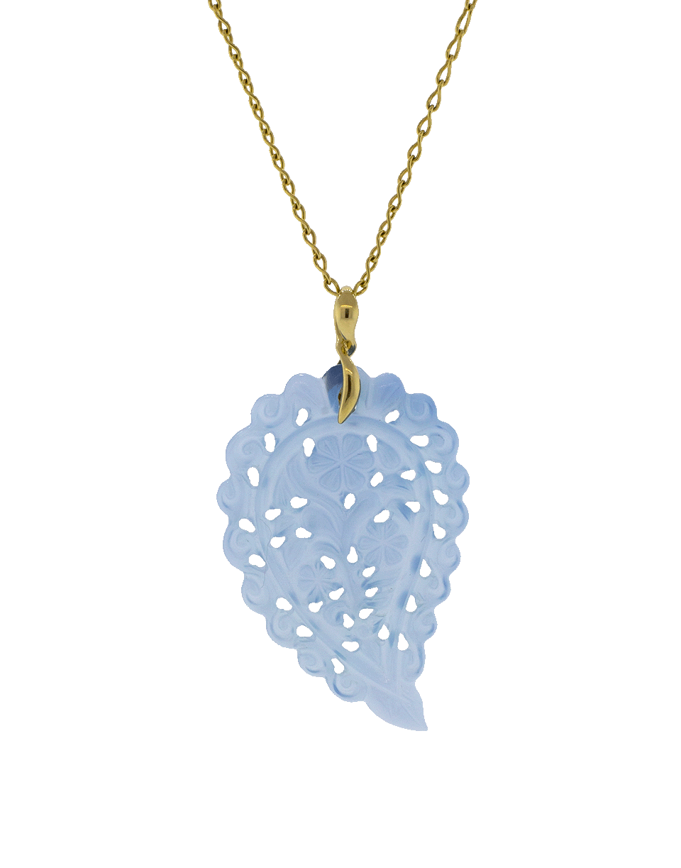 TAMARA COMOLLI-Large India Denim Chalcedony Pendant-ROSE GOLD