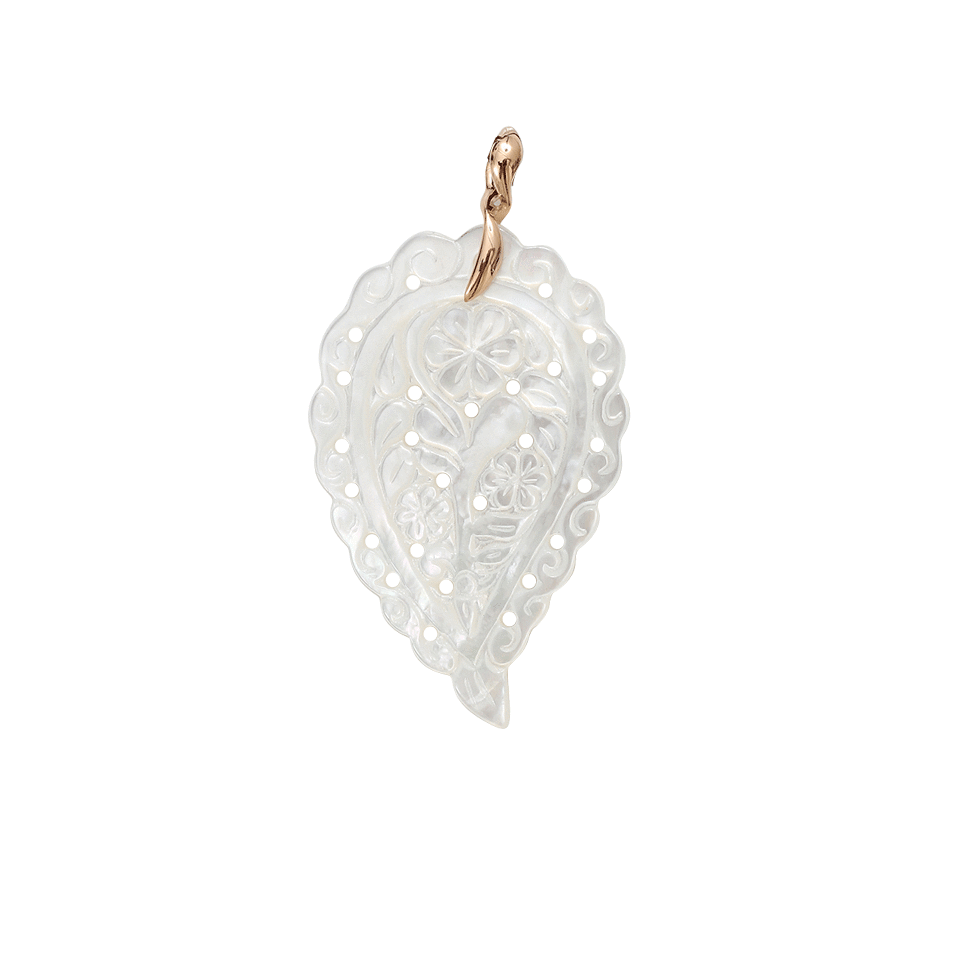 TAMARA COMOLLI-Large Mother Of Pearl Carved India Pendant-ROSE GOLD