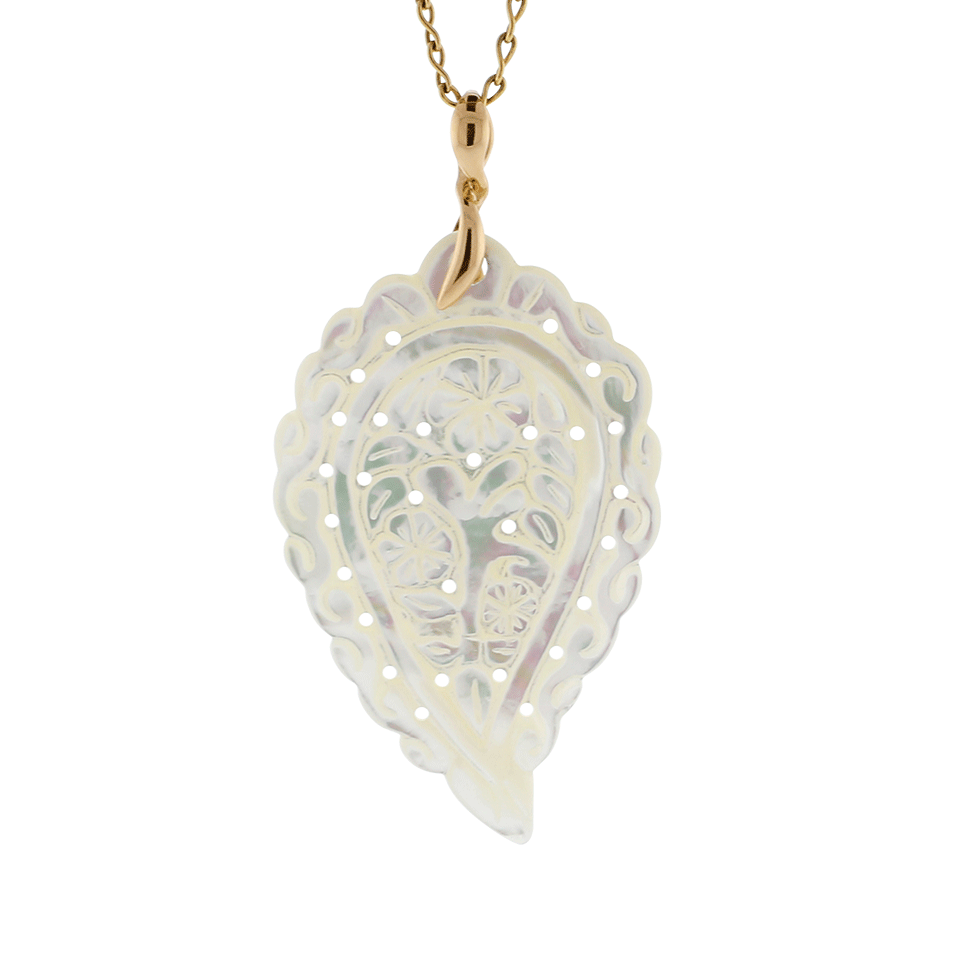 TAMARA COMOLLI-Large Mother Of Pearl Carved India Pendant-ROSE GOLD
