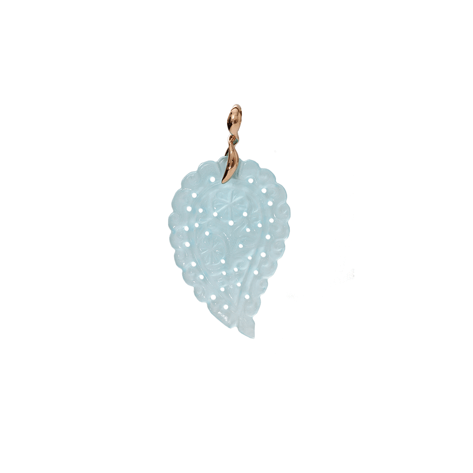 TAMARA COMOLLI-Medium Aqua Chalcedony India Pendant-ROSE GOLD