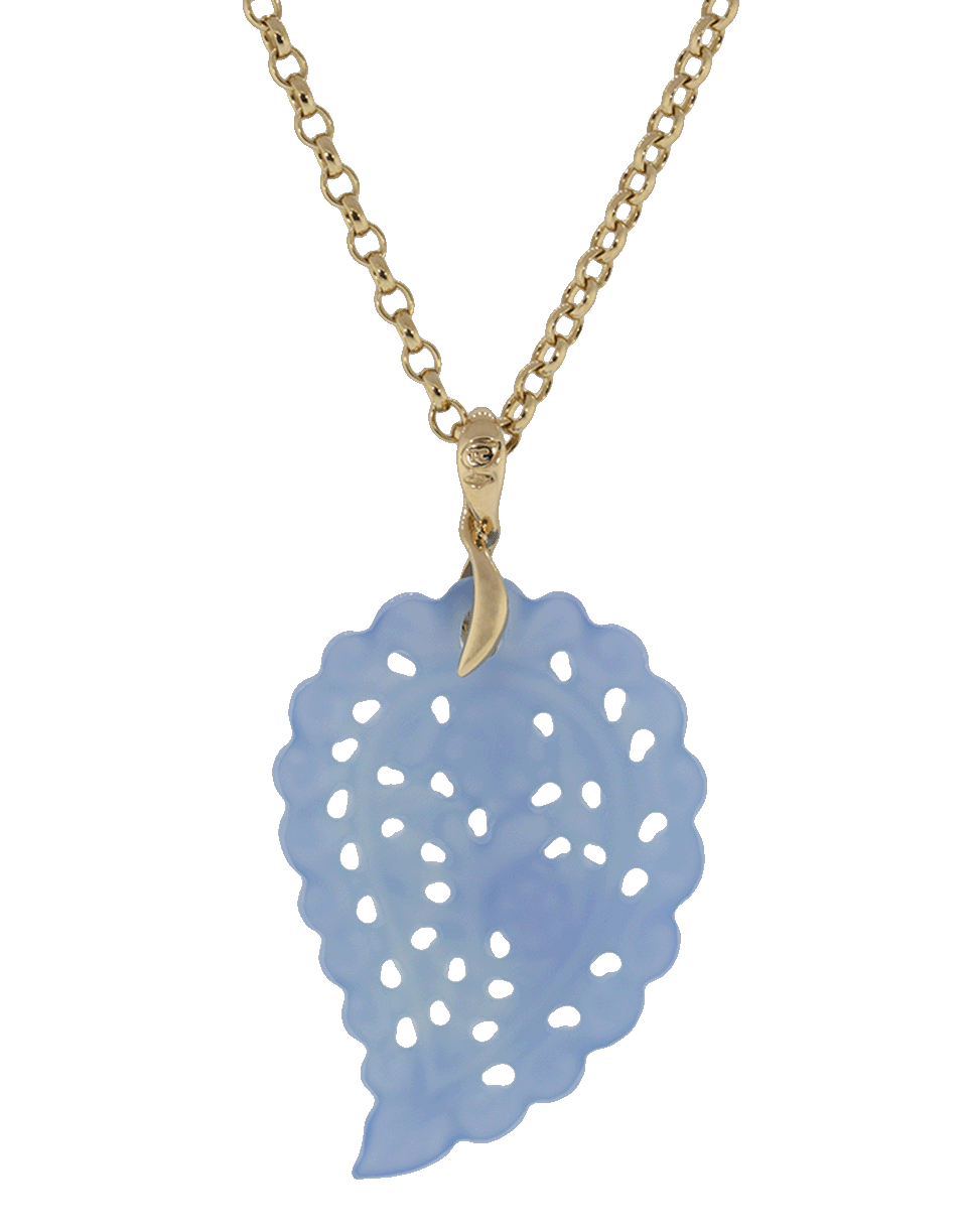 TAMARA COMOLLI-Medium Carved Denim Chalcedony India Pendant-ROSE GOLD