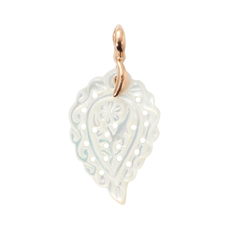 TAMARA COMOLLI-Medium Carved Mother Of Pearl India Pendant-ROSE GOLD