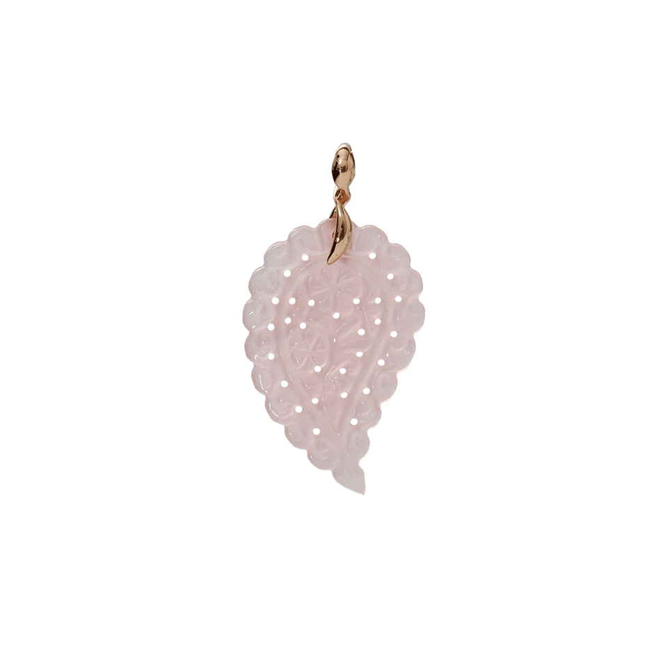 TAMARA COMOLLI-Medium Rose Chalcedony India Pendant-ROSE GOLD