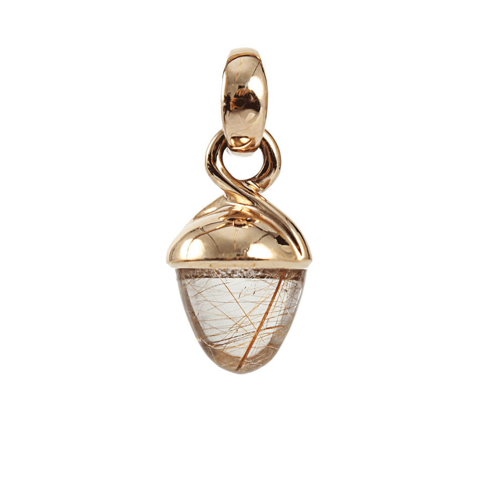TAMARA COMOLLI-Mikado Bouquet Red Rutilated Quartz Pendant-ROSE GOLD