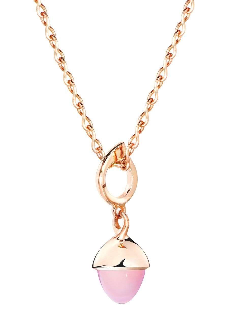 TAMARA COMOLLI-Pink Chalcedony Mikado Flamenco Pendant-ROSE GOLD