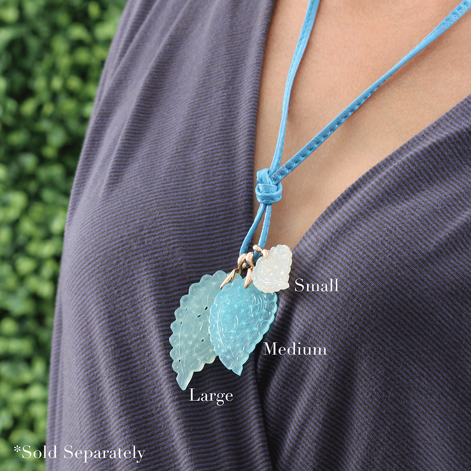 TAMARA COMOLLI-Small Grey Chalcendony India Pendant-ROSE GOLD