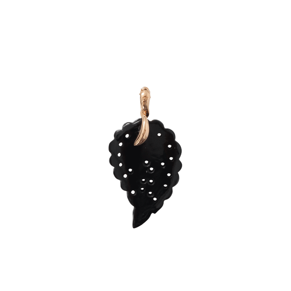 TAMARA COMOLLI-Small Onyx Carved India Pendant-ROSE GOLD