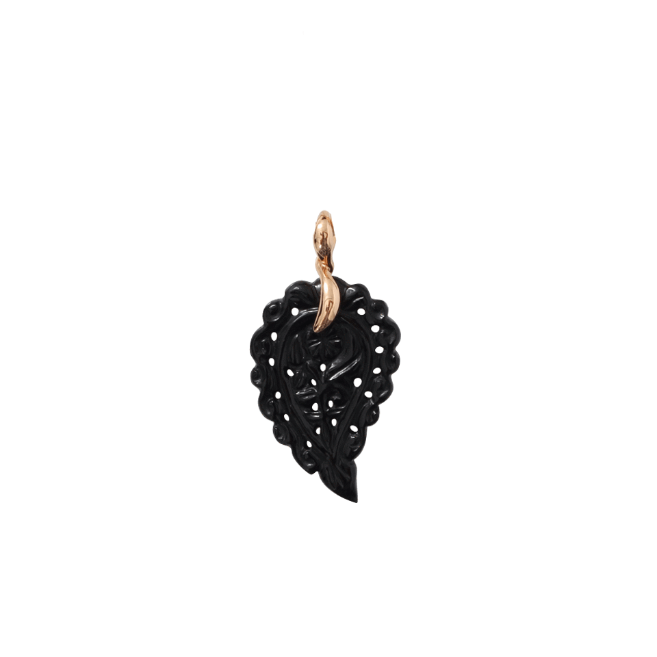 TAMARA COMOLLI-Small Onyx Carved India Pendant-ROSE GOLD