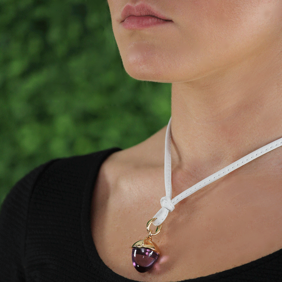 TAMARA COMOLLI-XL Amethyst Mikado Bouquet Pendant-ROSE GOLD