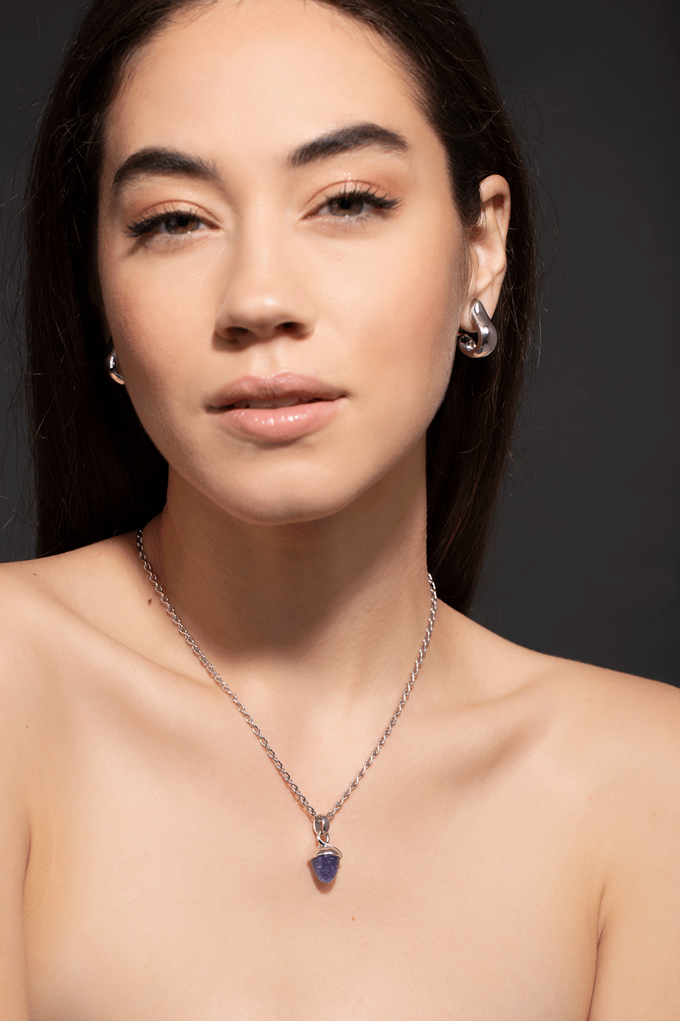 TAMARA COMOLLI-Amethyst Mikado Bouquet Pendant-WHITE GOLD