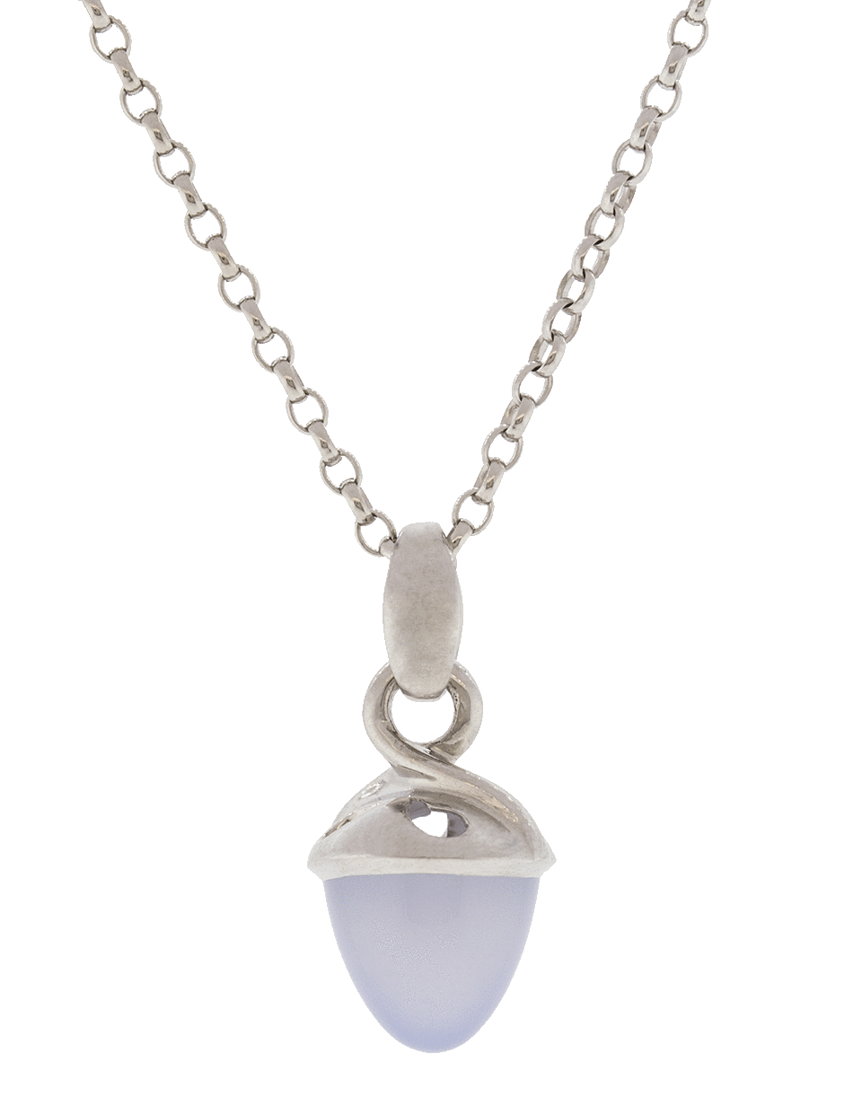 TAMARA COMOLLI-Blue Chalcedony Fairy Mikado Pendant-WHITE GOLD