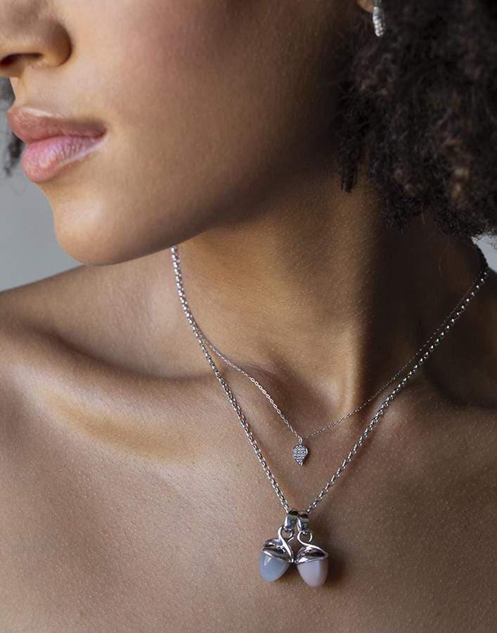 TAMARA COMOLLI-Brown Moonstone Mikado Bouquet Pendant-WHITE GOLD